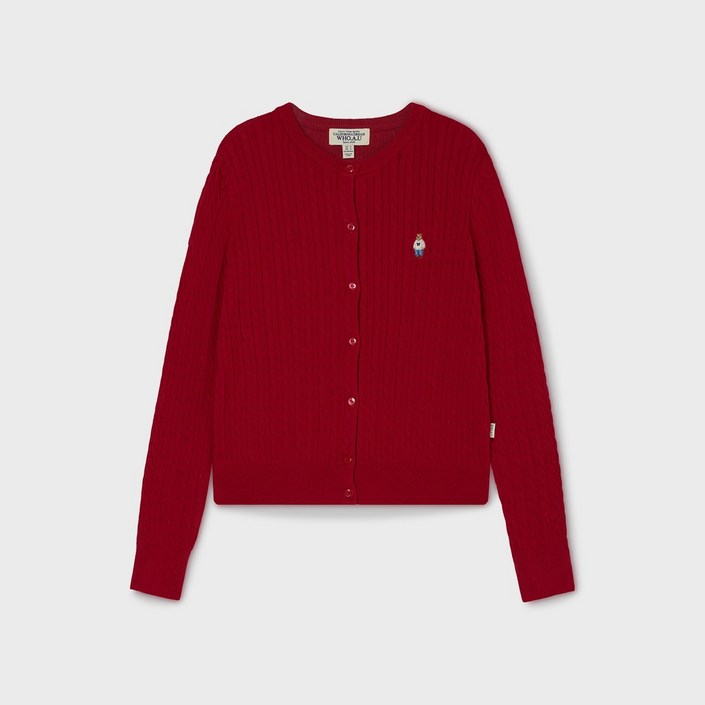 후아유 여성 스티브 하이게이지 코튼 케이블 가디건꽈배기니트가디건  WHCKF4942F