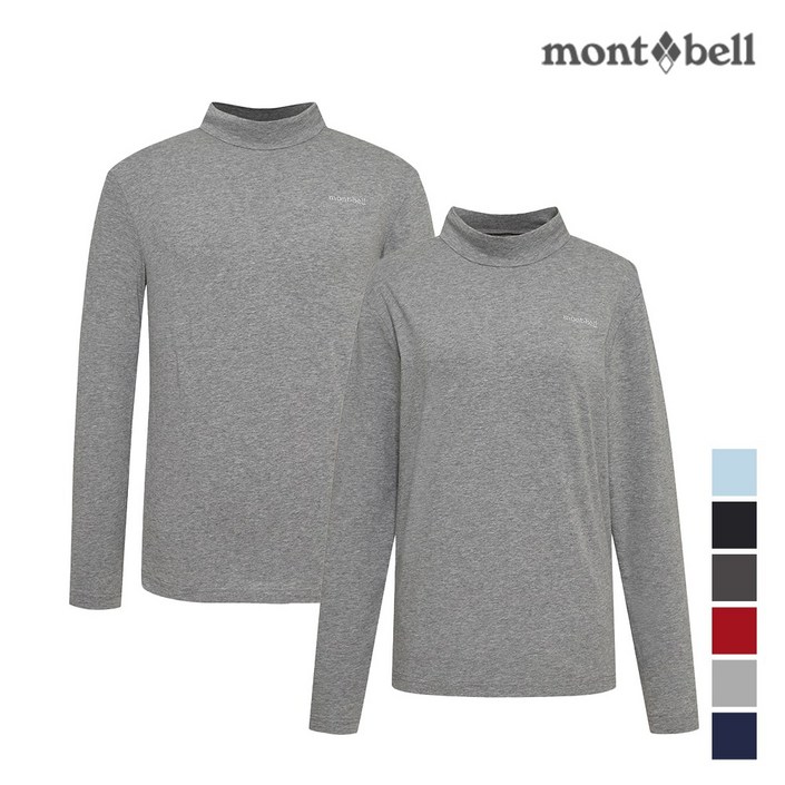 몽벨 공용 씬 모크넥 긴팔티