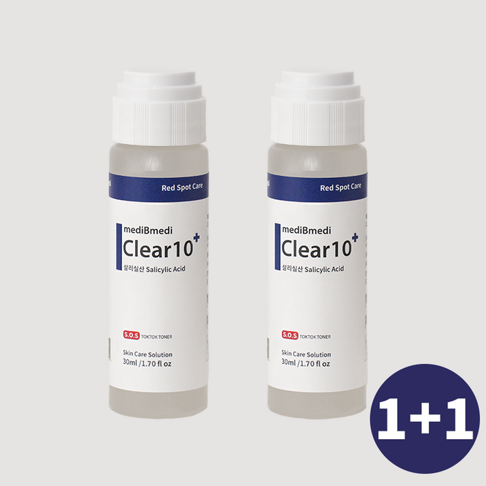 메디비 클리어텐 플러스 톡톡이 좁쌀, 화농성, 붉은 스팟케어 클리어10, 2개, 50ml