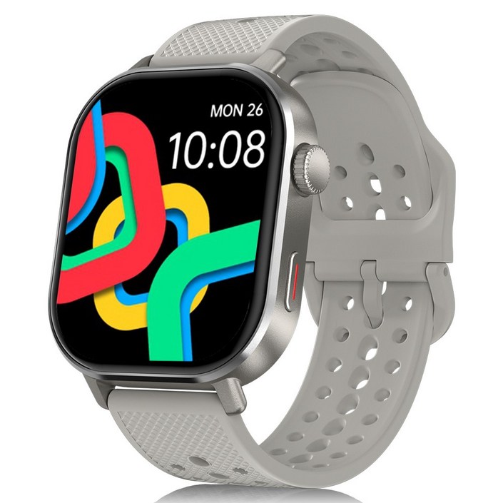 WAPIK 블루투스 아웃도어 운동 스마트워치 ST60 2.13인치 AMOLED 대화면 한글판, GPS  블루투스, 5.4cm, 실버