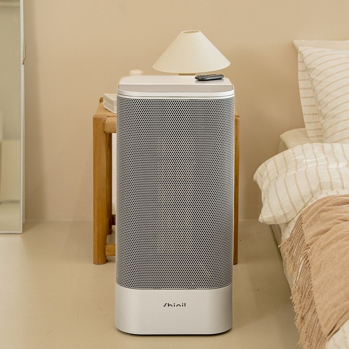 신일 대풍량 온풍기 가정용 업소용 사무실 PTC 히터, 화이트실버, 무드라이트