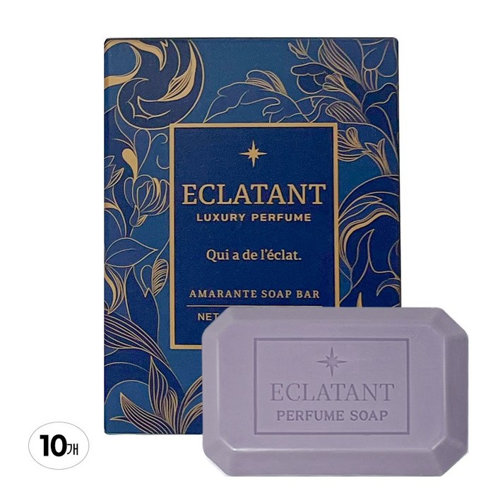 에끌라땅 아마랑트 향수비누, 80g, 10개입, 우디머스크향