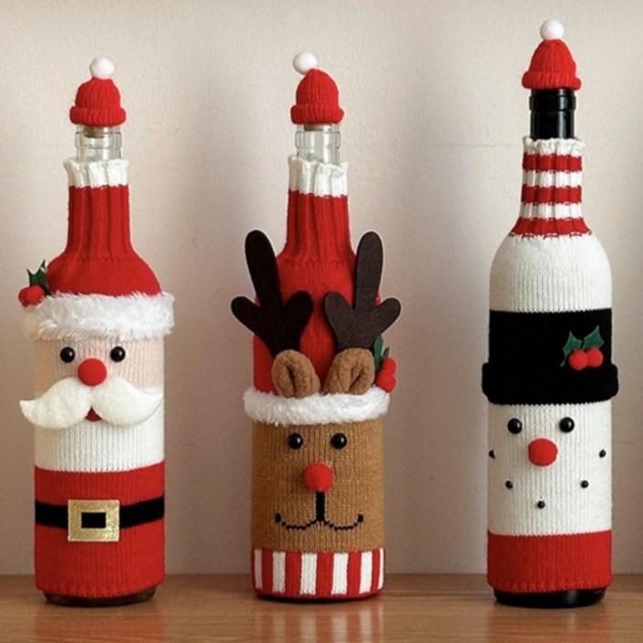 까사리꼬 크리스마스 와인커버 와인병장식
