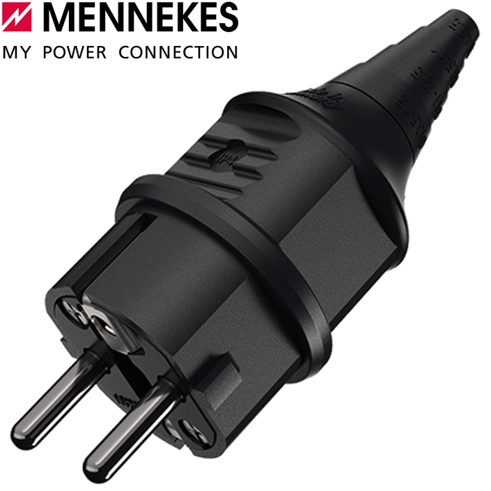 [MENNEKES] 10754 슈코 플러그 [IP44 16A 2P+E 230V] black