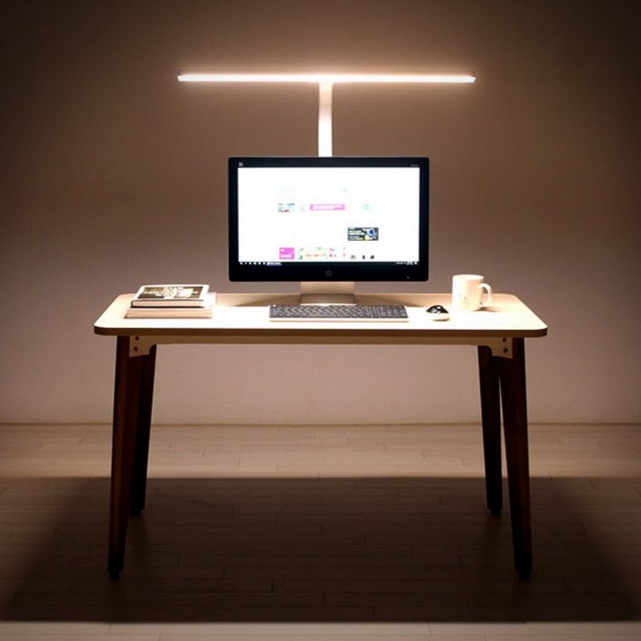 [지노] LED 책상조명 와이드스탠드(80cm) 눈부심방지 밝기조절 학습용 사무용 스탠드(블랙)