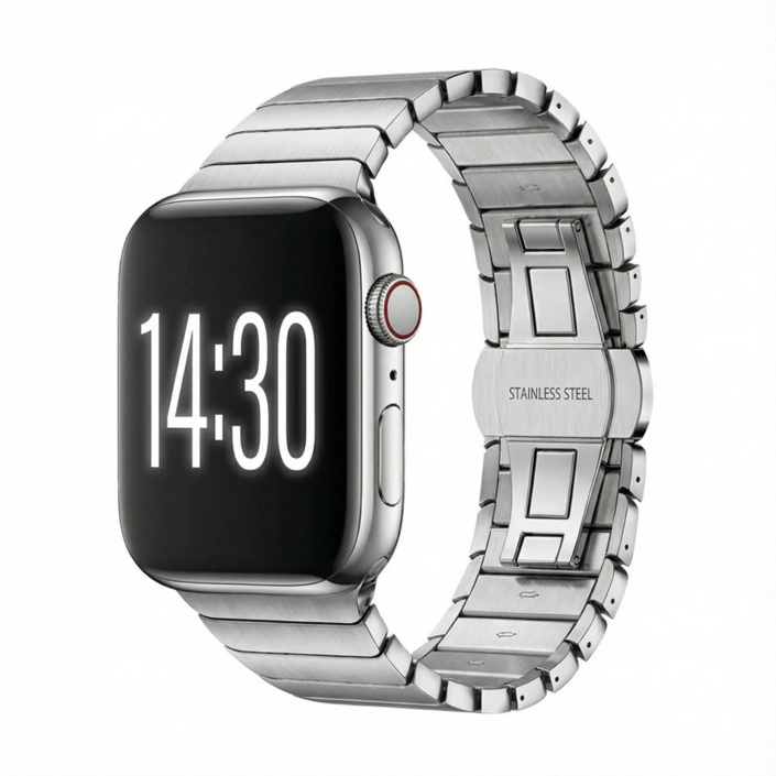 BuGeum 애플워치 스트랩 슬림형 메탈 스테인리스