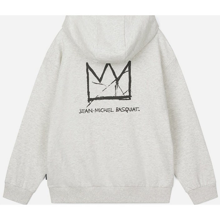 클라이드 [CLRIDE.N] 2025 F/W^_^ 초초신상!! 초초초특가전 장미쉘 바스키아 x 프랭크 스톤 콜라보 유니 바스키아 전판 왕관로고 + 백판 빅 크라운 로고 후드 티셔츠