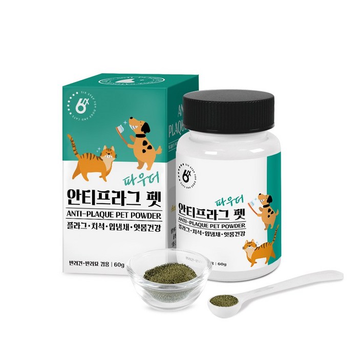 식스스텝 안티프라그펫 파우더 60g, 1개, 구강/치석관리, 100회분