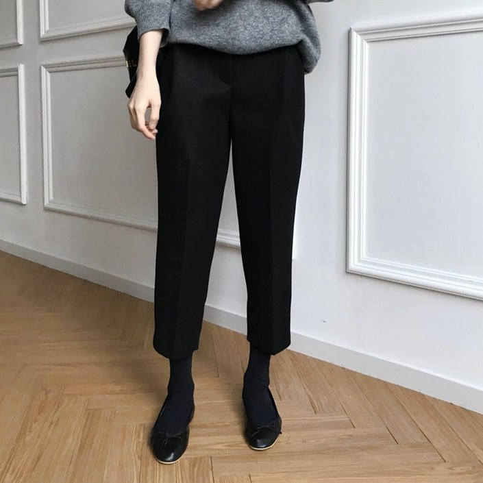 럭키제이 스노우 배기 슬랙스 따뜻한 겨울 바지 여성용