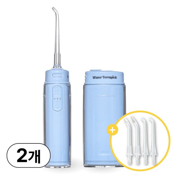 프로벨 구강세정기 미니 접이식 무선 소형 휴대용 팁4개프로벨본사보증서, 2개