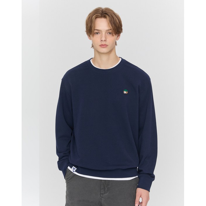 25FW HAZZYS PHIZ 네이비 테리 맨투맨 SPTS5F901N2