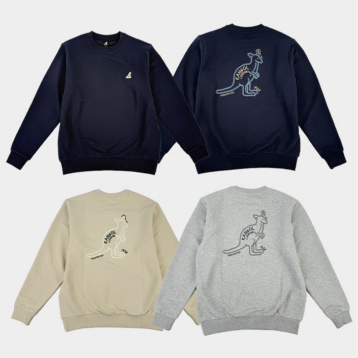 캉골 맨투맨 자수 스웨트셔츠 긴팔티