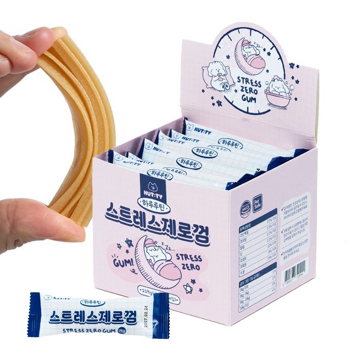 너티 강아지 오래먹는 개껌 치석제거 스트레스 완화 안정 집중 강아지껌 덴탈껌, 15개, 15g, 덴탈껌