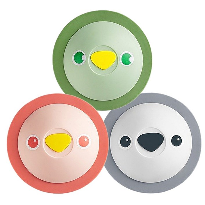 3개 세트 원터치 욕실 하수구 냄새차단 덮개 3개 세트 실리콘 배수구 트랩