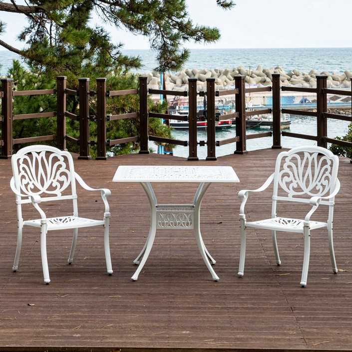 포타니 주물 4인용 알루미늄 야외테이블세트