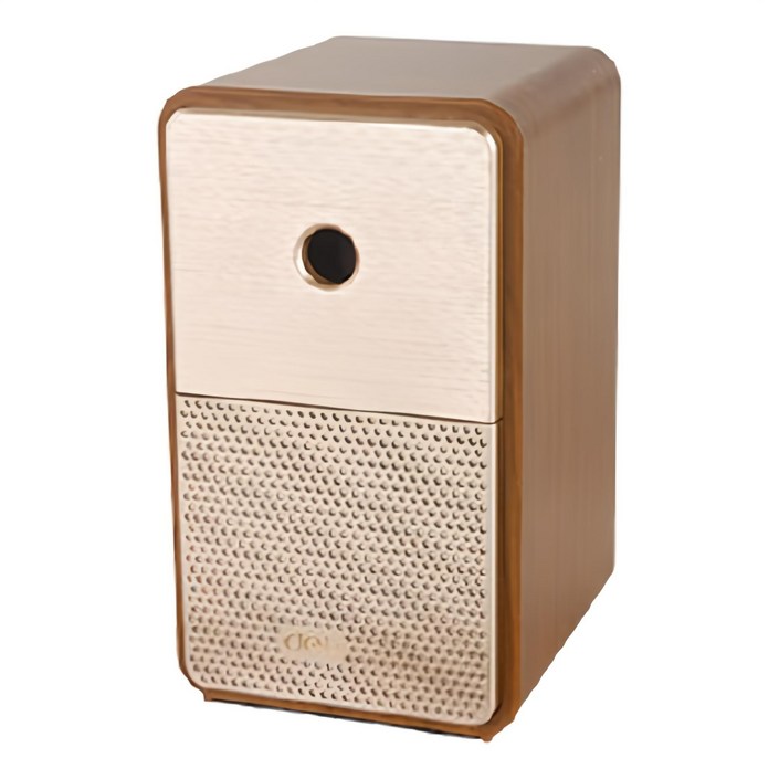 델리 레트로 스피커 모양 5단 심조절 회전식 연필깎이, 브라운, 1개