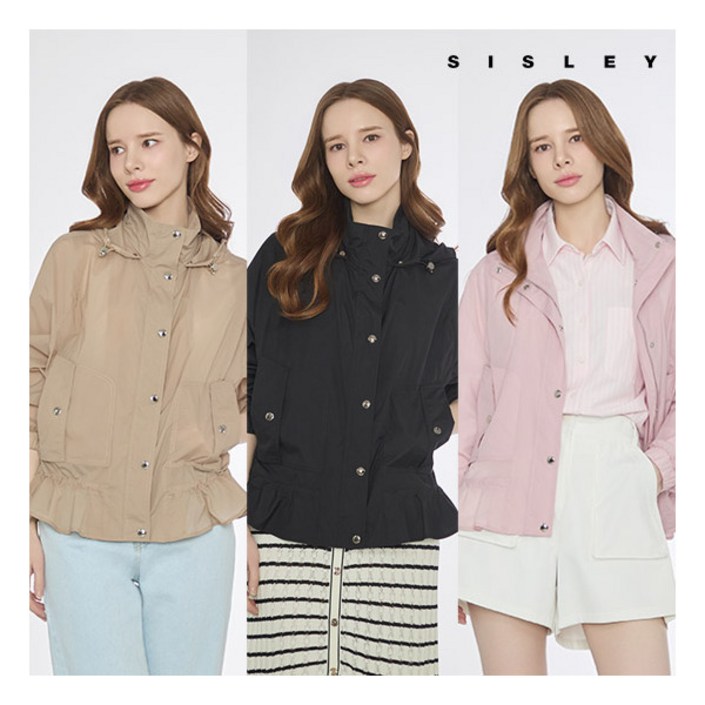시슬리 본사정품 25SS 여성 셔링 시어 자켓