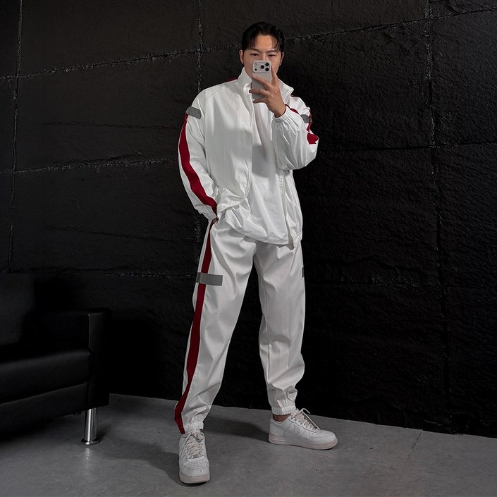 빅사이즈운동복 AZ반광 추리닝 세트 트레이닝 바람막이 커플룩