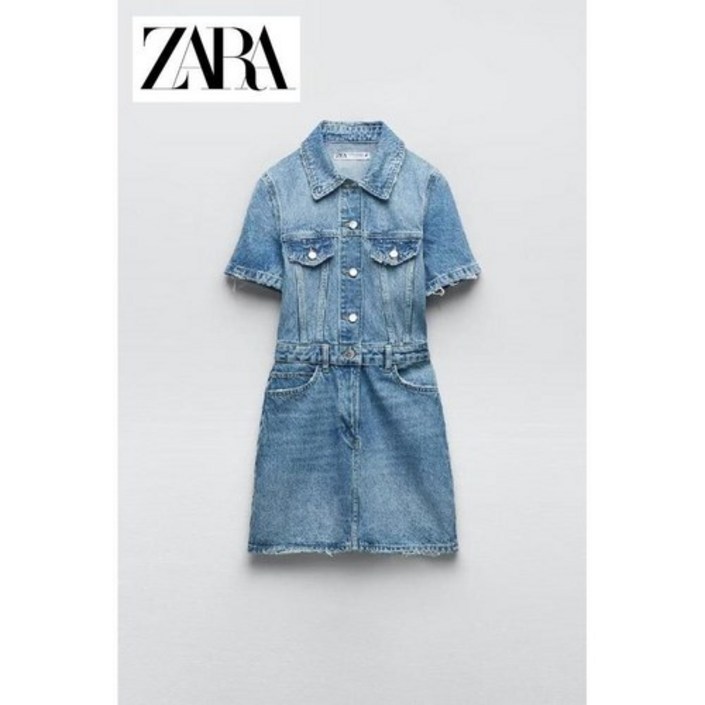 자라 데님 셔츠 원피스 ZARA 8043931470
