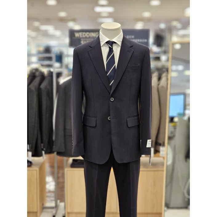 백화점무료배송 킨록 남성 신축성 사계절 다크네이비 정장 면접 스판 경조사 남자수트 결혼식 하객룩