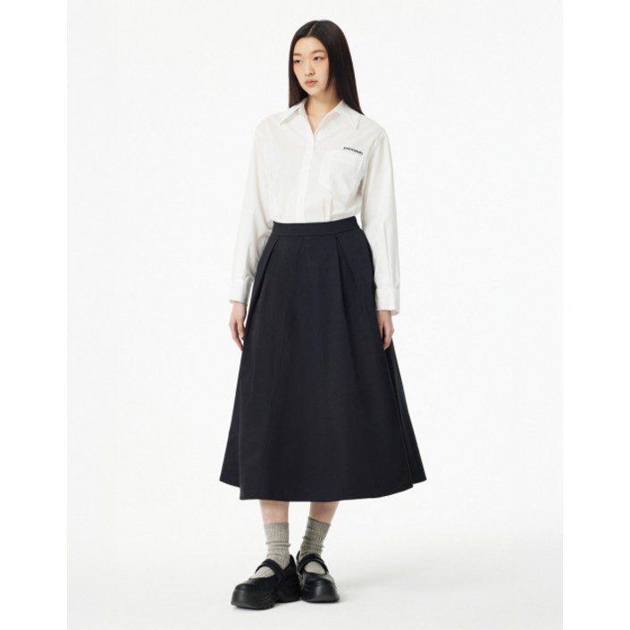 GCUT 턱 플레어 롱 스커트_블랙 7255135101 2411858720 901196