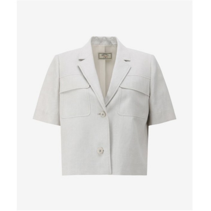 듀엘린넨 블렌드 크롭 재킷 D252MSF233