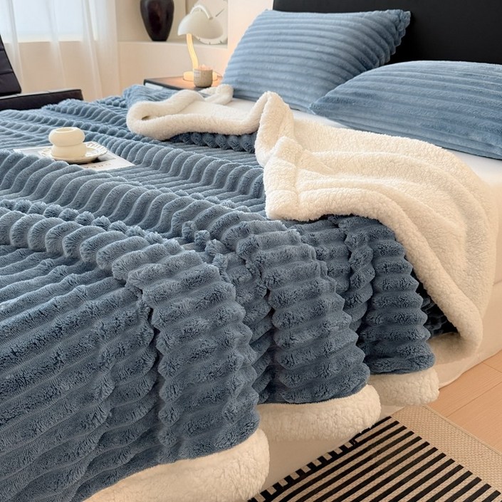 클라우드벨 정전기 방지 세탁 가능 극세사 양털 양면 담요 차렵 이불 양모 캠핑담요 DK2595
