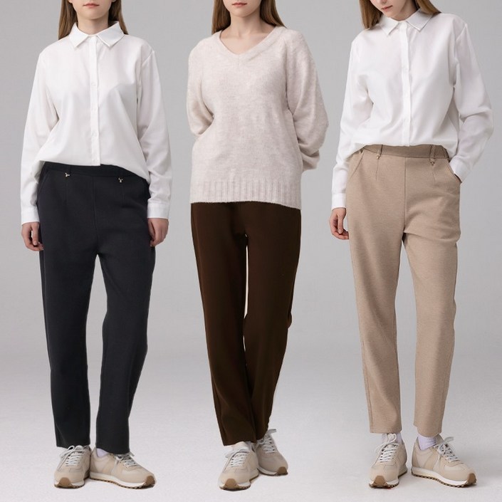 조르지오페리 3종set 여성 울라이크 팬츠 정장 밴딩 바지