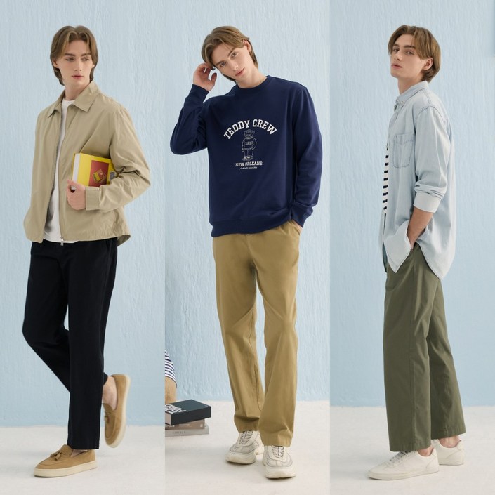 테디크루 남성 봄 가을 치노 팬츠 3종