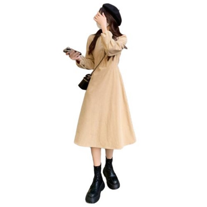 여자 코듀로이 골덴 데일리 감성 편안한 가을 겨울 봄 원피스