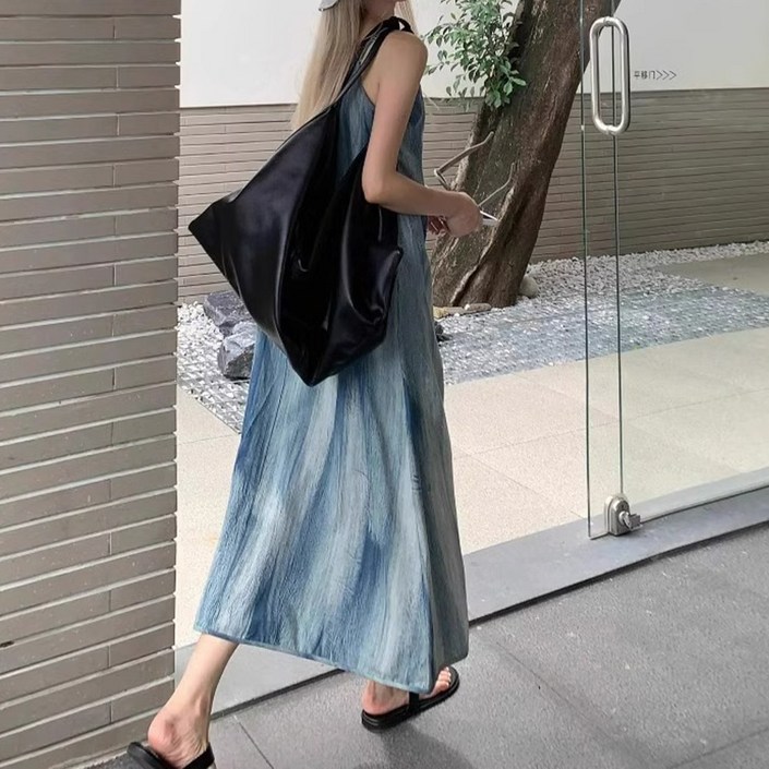 4488 사이즈 메이리앤 빅사이즈 루즈핏 나염 맥시 바캉스 휴양지 여름 롱 나시 원피스