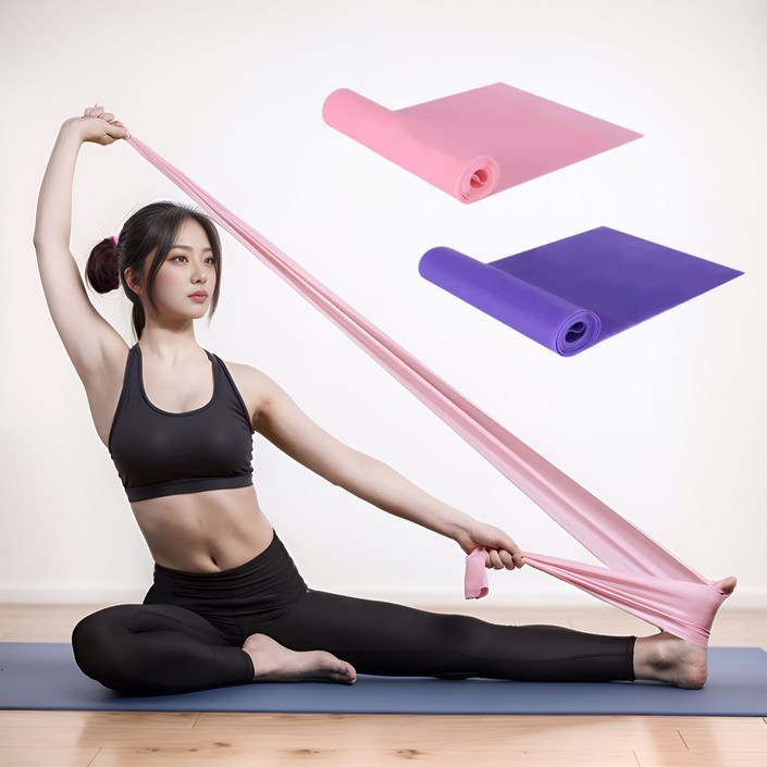 세렌디 라텍스 스트레칭밴드 11 근력운동 튜빙밴드 홈트용 요가 필라테스 복지센터 문화센터 재활운동 고무밴드