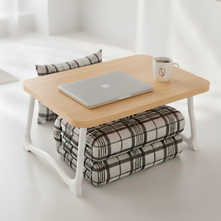 심플홈 튼튼한 접이식 베드 테이블, 우디