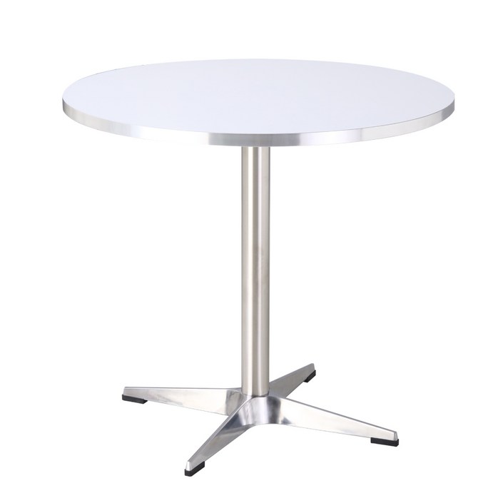 알엠즈 포렌 원형테이블 2인 3인 4인 800 1000 알루미늄 원목 식탁 화이트 카페 테이블, 원형테이블, 4인용