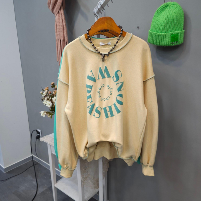 스왓 랍빠 쭈리 스티치 맨투맨 면100