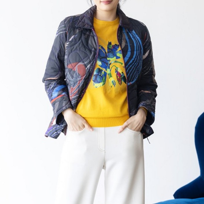 디아스토리 컨템곡선 패딩 재킷 AGWPJK83NV