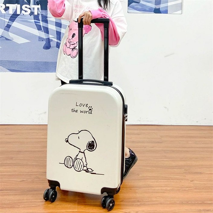 기내용 스누피 미니 캐리어 여행용 여행가방 캐릭터캐리어 트롤리 소형 경량 스누피캐리어