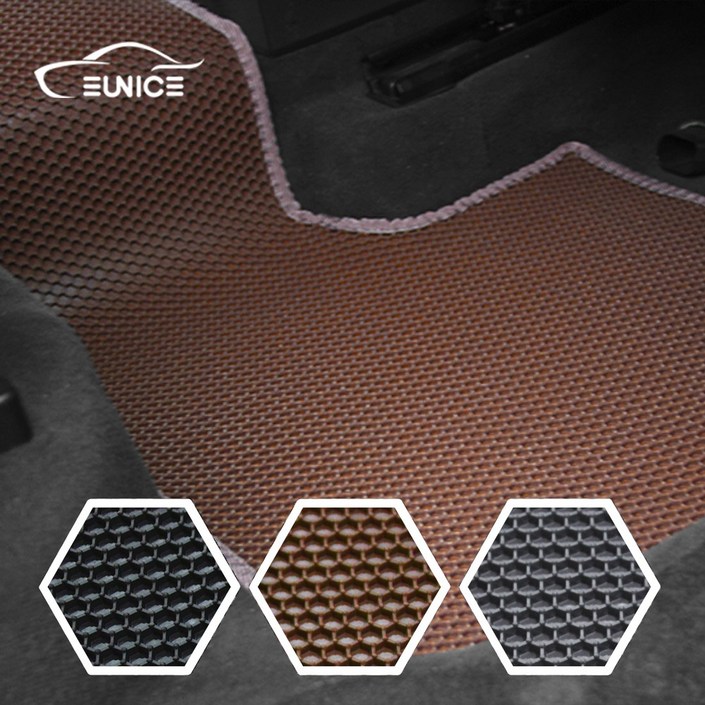 국내제조 유니스 르노 카매트 PVC 벌집 고무매트 자동차 차량 매트  1열2열