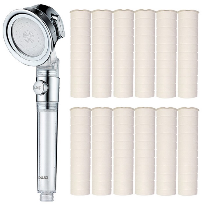 코워 물멈춤 3단모드 수압상승 온오프 나이아 샤워기헤드필터12개 1세트