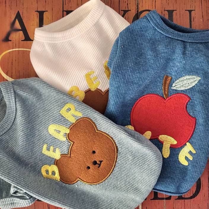 코코스튜디오 강아지옷 데일리 봄옷 애플베어 티셔츠