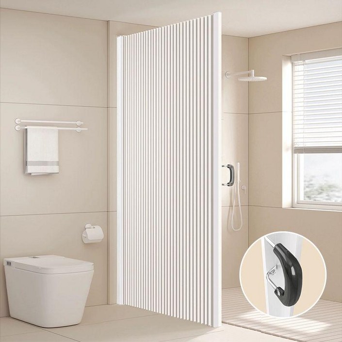 무타공욕실파티션 접이식 가림막 무타공 슬라이딩 커튼