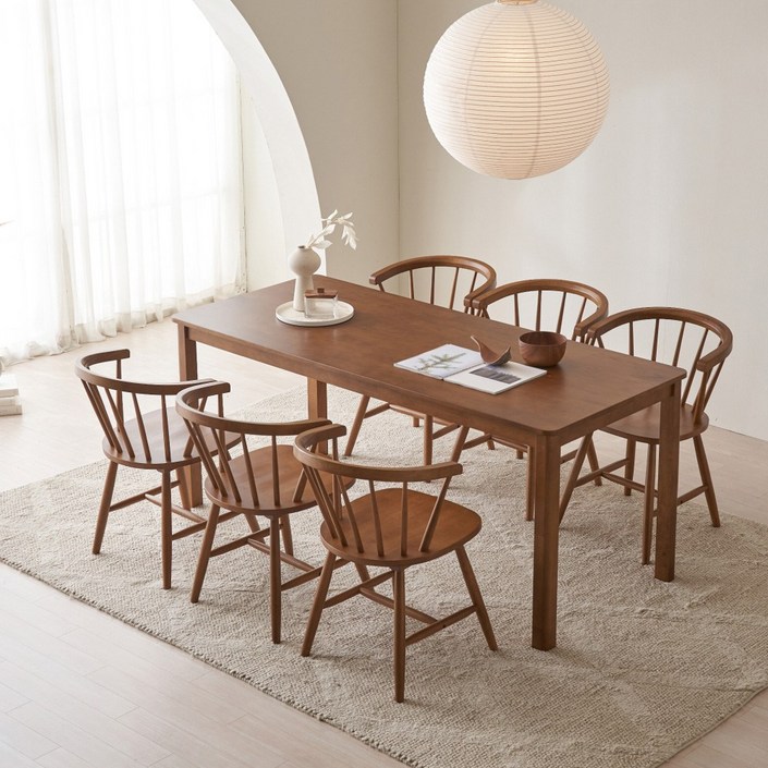 모던하우스 천호점 가구 리에티 천연원목100 식탁 1750 월넛 DL0323006