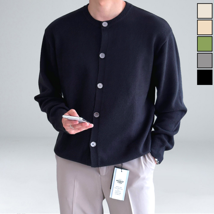 이황에프엔씨 남성용 캐시 라운드 니트 가디건 (6323-1)