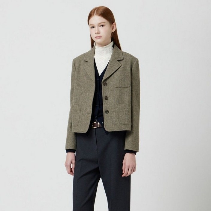 CC콜렉트 헤링본 크롭 싱글자켓 C254MSF035 217871