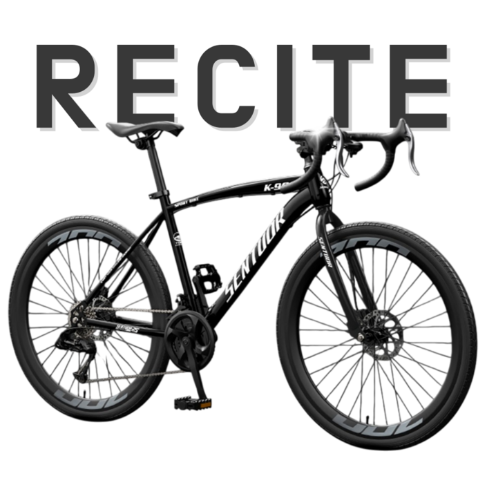 레시테 로드 자전거 입문용 24단 출퇴근용 로드바이크 학생 성인용, 1개, 168cm, 15. 24인치블랙140165cm권장