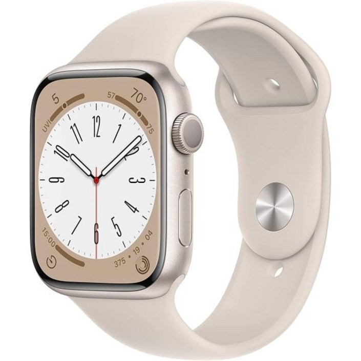 애플 워치 시리즈 8 GPS 41mm 스타라이트 알루미늄 케이스와 스포츠 밴 ML 리퍼비시
