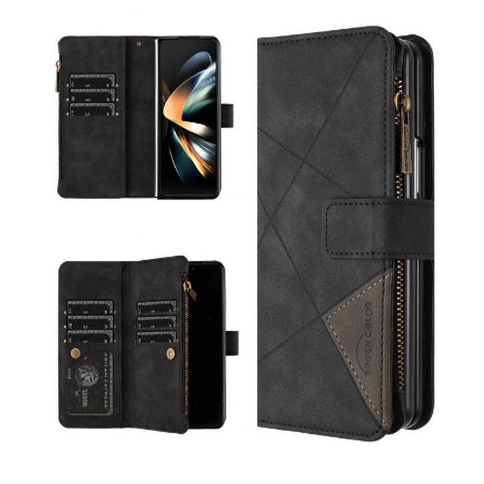 갤 겔럭시 폴드3 폴드4 fold4 폴드5 fold5 지퍼 지갑형 카드 가죽 폰커버 케이스