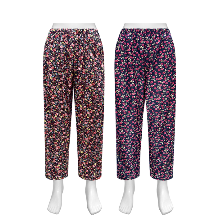 잭오브캠브릿지 여성 겨울 밍크털 작업 꽃 몸빼 항아리 따뜻한 빅사이즈 바지 W1521