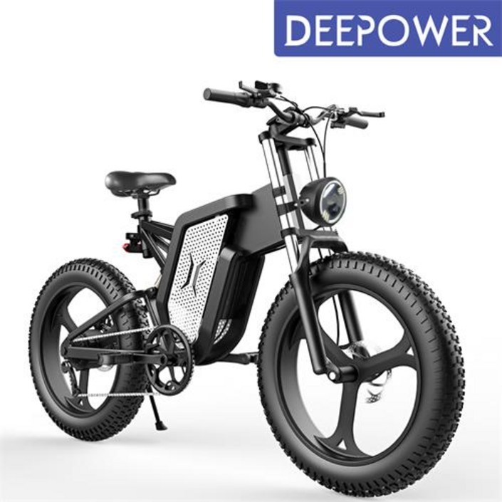DEEPOWER 2000W 48V 33Ah 최신형 MTB 산악 자전거 전기자전거 20인치 팻바이크 7단 변속 2023 Upgraded