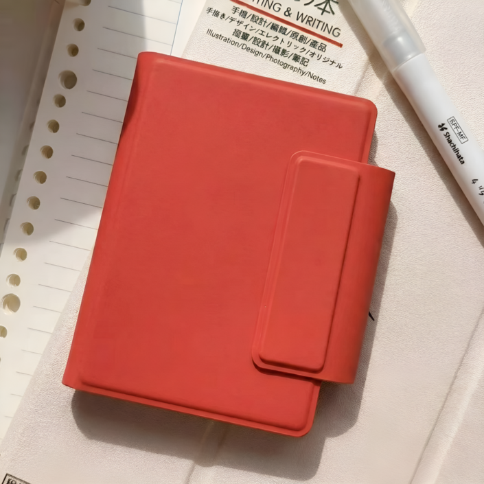 2026년 A7 미니 플래너 12월시작 초경량 다이어리 포켓 휴대용, 레드